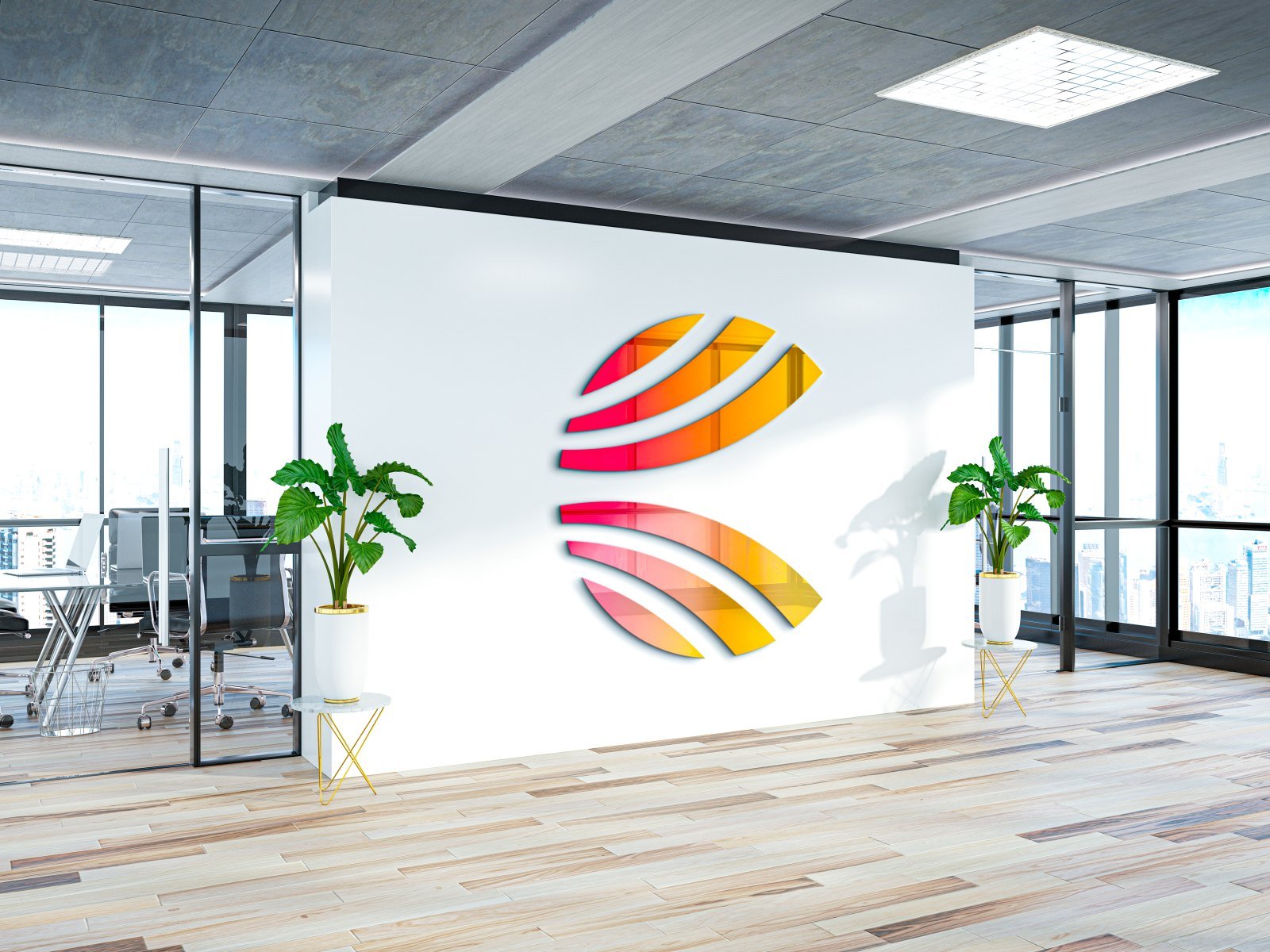 Logo PT Insan Cendekia Mandiri Group di ruang kantor